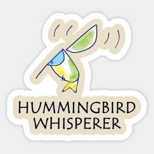 Cute Hummingbird Sketch Tee Sticker